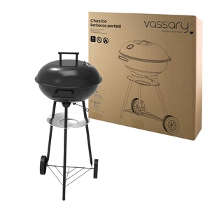 Barbecue Portatile in Acciaio a Carbone con Coperchio (Vassary 401000005) - Product Image 3