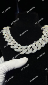 โซ่ฮิบเบิ้นลิ้งสุดหรู22มม. 925เย็นชุบโรเดียมชุบโรเดียมแบบหนาสำหรับชายหญิงประดับเพชรเหมาะสำหรับเป็นของขวัญ - Product Image 4