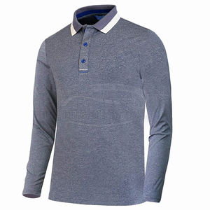 OEM mejor personalizado de alta calidad elegante de manga larga para los hombres para Polo camiseta Casual sólido ropa deportiva a granel al por mayor - Product Image 1