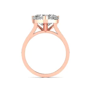 Bague solitaire en diamant de 3 carats en forme de cœur pour femmes, diamant moissanite, bijoux de fiançailles, fournisseur en gros - Product Image 4