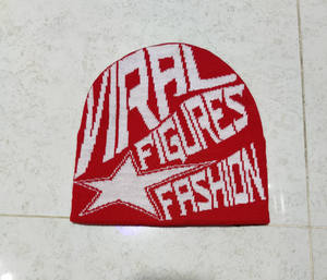 Gorro de punto de talla grande con diseño personalizado, precio mayorista, logo estampado por transferencia térmica, letras de hip hop, tejido de invierno 100% acrílico común - Product Image 2