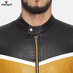 Chaqueta de cuero para hombre, novedad en diseño de color sólido, ropa deportiva, chaqueta de cuero para moto - Product Image 6