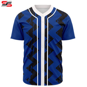 Maillot de baseball durable à boutons complets avec des propriétés de résistance à la sueur en tissu hautement extensible et une option de logo brodé pour les joueurs - Product Image 1