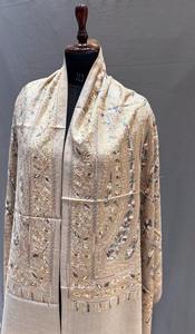 ผ้าคลุมไหล่แคชเมียร์ระดับพรีเมี่ยมพร้อมงานปัก sozni ที่ทำด้วยมือเหมาะสำหรับงานแต่งงานงานเลี้ยงและงานเฉลิมฉลองทางวัฒนธรรมแบบดั้งเดิม - Product Image 5