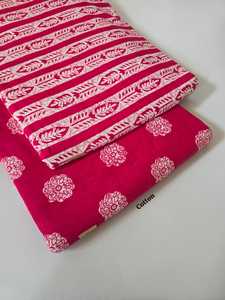 Conjunto de Tela Vaquera de Algodón Estampada Jaipuri sin Costuras en la Parte Superior e Inferior |   Algodón 60*60 |   1 Lote 5m Superior 5m Inferior |   Traje para Niña - Product Image 4