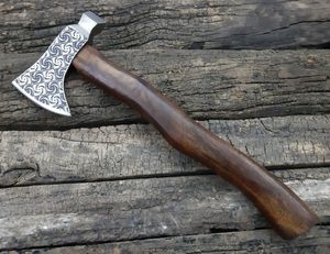 Customizable Handmade High Carbon Steel <b>Axe</b> High Quality Industrial Grade for Hunting Bushcraft Combat Hot Sale with Wood - Product Image 6