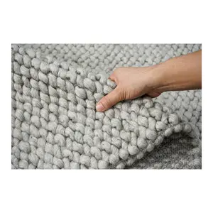 Modern Style Wool Handwoven <b>Boho</b> <b>Rug</b> Artisan Crafted with Plush Pile for Home Use Elegance and Timeless Touch - Product Image 1