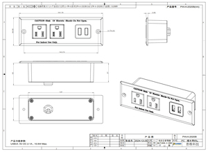 Pince d'alimentation encastrée à double port USB la plus vendue avec prise US Standard en couleurs noir et blanc fabriquée au Vietnam - Product Image 4