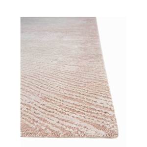 Tapis Kavi rose et violet noué à la main en laine et soie de bambou, motif abstrait, pour salon - Théorie du Chaos (5005(Cs-02)) - Product Image 4