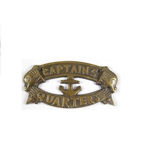 Placa de nombre de latón y madera de alta venta para carteles de pared decoración de pared Placa de nombre de latón para barcos a precios al por mayor - Product Image 5