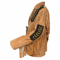 Blouson d'hiver en daim à franges style western Varsity Starters pour homme, coupe vintage Rodeo, coupe-vent, idéal pour les concerts country