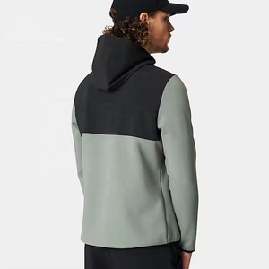 Chaqueta cortavientos de poliéster grueso con forro polar, absorbente de sudor, para entrenamiento, con cremallera 1/4, tipo pullover, para gimnasio, golf y deportes. - Product Image 3