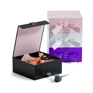 Caja de regalo magnética para regalos de 7,08x7,08x2,95 pulgadas, Cajas de Regalo pequeñas con tapa para mujeres, cajas de recuerdo de boda de papel, regalo de cumpleaños - Product Image 1