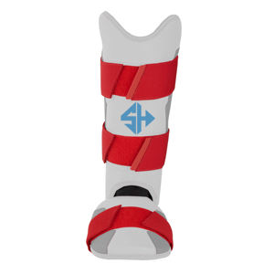 Protège-tibias de baseball en cuir souple de haute qualité, protection professionnelle, fermeture réglable, design léger - Deux options de couleur - Product Image 1