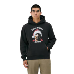 Sudadera con Capucha Personalizada al por Mayor con Logotipo Personalizado, Unisex, Negra, Estampada, 100% Algodón, Felpa, Sudadera de Invierno, OEM - Product Image 2