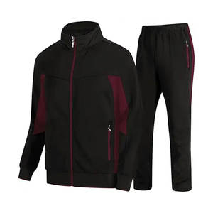 Chándal Atlético sólido de talla grande de invierno para hombre, con cremallera completa, cálido, para correr, comodidad Premium, ropa de entrenamiento de rendimiento - Product Image 3