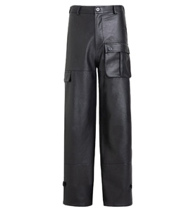 กางเกงคาร์โก้ผู้ชายเอวสูงมีกระเป๋าเอวสูงกางเกงขาแบบลำลองขายาว - Product Image 2