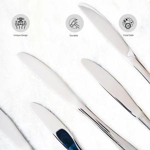 Juego de cubiertos de plata con acabado de espejo exclusivo, ideal para cenas de lujo, celebraciones de bodas, banquetes y mesas de cocina modernas - Product Image 2