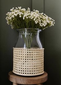 Cesta de maceta de cuerda de yute tejida a mano con soporte, diseño único, cesta de mimbre para interiores y exteriores hecha de hierro y ratán - Product Image 5