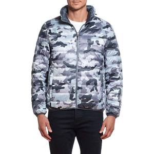 OEM estilo personalizado Camo diseño High Street chaqueta de invierno para hombre 2024 poliéster lona impermeable Stand Collar XS tamaño - Product Image 1