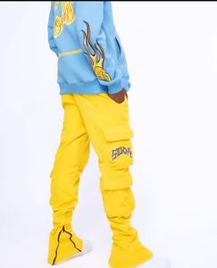 Nueva ropa de calle, conjunto de chándales de algodón grueso para hombre, estampado personalizado, bordado desteñido con parches, conjunto de dos piezas con capucha y pantalones de chándal - Product Image 4