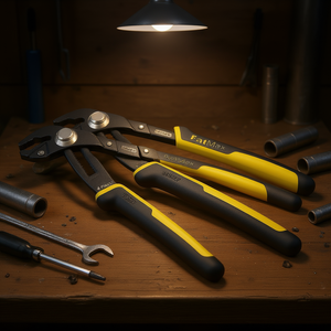 Juego de 4 alicates de ranurado multigrip Stanley Fatmax con mordazas dentadas y mango de plástico de agarre suave - Product Image 3