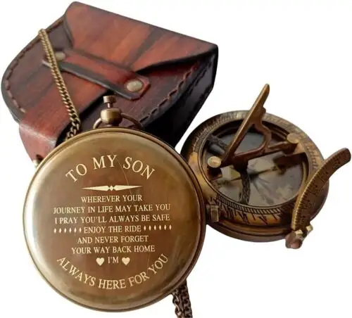 High On Demand Brass Compass Enjoy The Ride Gift For Hiking Camping Hunting Outdoor Available At Wholesale Price
