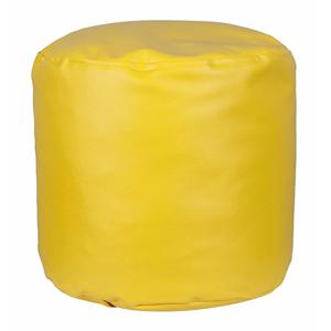 Puf Redondo Amarillo Cómodo para el Hogar, 65x50cm, Asiento Acolchado - Product Image 1