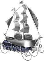 Porte-bouteille de vin unique fantaisie en fer, design bateau de pêcheur, écologique, portable, pour usage extérieur, décoration, présentation, table, bureau