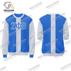 Bordado personalizado acanalado Zeta Phi Beta sudaderas Chenille bordado letras griegas hermandad sudadera personalizada sudadera - Product Image 4