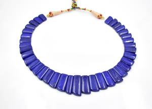 Collier de perles de lapis-lazuli naturel de style classique Collier ras du cou fantaisie Collier Lapis-lazuli - Product Image 3