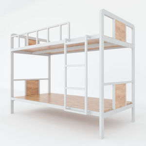 Assembly Bunk <b>Bed</b> Durable Iron Frame 210x105x160cm Rubber Wood GT002 Industrial <b>Space</b>-<b>Saving</b> Home Furniture for Warehouse Home - Product Image 6
