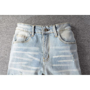 Pantalones Vaqueros de Moda para Hombre, Nuevos, en Oferta, Tela Vaquera, Pantalones Desgastados Transpirables, Servicio OEM - Product Image 3