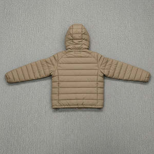 Nouveauté 2026 – Blouson matelassé pour femme, couleur marron clair, 100 % polyester, épais, chaud, style zippé, respirant, effet bulle - Product Image 5