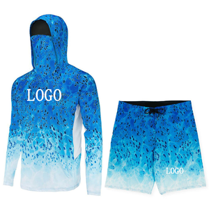 Ensemble de chemise de pêche à sublimation personnalisé votre design Tournoi de protection UV manches longues séchage rapide avec masque sweat à capuche de pêche - Product Image 4