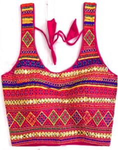 Blusa de moda moderna con bordado, hilo de lentejuelas, hoja de espejo, trabajo impreso, seda, sin mangas, tamaño libre, decoración de logotipo - Product Image 5