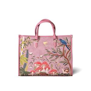Bolso Tote Bohemio de Cuero Vegano para Novia, Gran Capacidad, Resistente al Agua, para Bordado con Hilo de Algodón, Gamuza y Terciopelo - Product Image 1