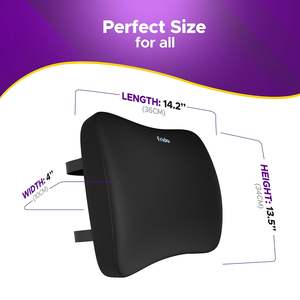 Frido Lumbar Support Pillow for Office <b>Chair</b>-Ergonomic Memory Foam Orthopedic Cushion Removable Washable <b>Cover</b> Polyester - Product Image 6