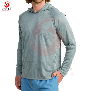 Sweat à capuche de pêche uni à manches longues de haute qualité protection Sweat à capuche Performance à séchage rapide - Product Image 1