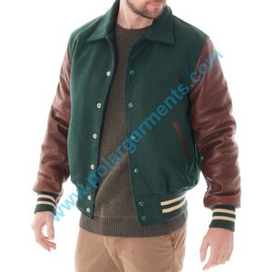 Nouveau hommes personnalisé corps en laine et en cuir véritable manches Varsity Jacket Letterman Baseball College Jacket - Product Image 6