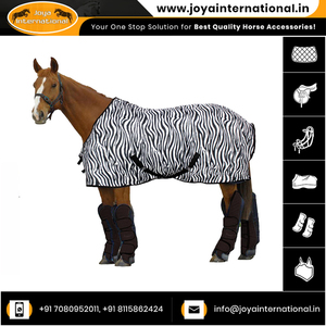 Alfombra de lana de caballo, estera estable con estampado de cebra de proveedor indio - Product Image 5