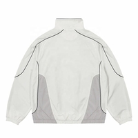 Blouson bomber coupe-vent personnalisé zippé en coton délavé imprimé vintage réversible pour homme