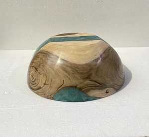 Bol de collection en bois et résine fabriqué à la main pour la maison et la cuisine bol de trempage en bois de résine en gros bol de service de dîner en résine exquise - Product Image 4