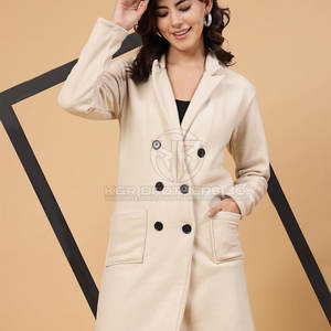 Abrigo de invierno de alta moda para mujer, abrigo largo y cálido, chaqueta de mezcla de lana con botones, abrigo de invierno cálido para mujer - Product Image 2