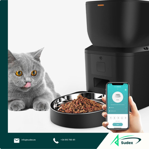 เครื่องให้อาหารสัตว์เลี้ยงอัจฉริยะ Sudex HC-0009 4 ลิตร พร้อมกล้อง 480P เชื่อมต่อ WiFi ควบคุมการให้อาหารผ่านแอพ ตั้งเวลาได้ ควบคุมปริมาณอาหาร จ่ายอาหารได้จากระยะไกล - Product Image 1