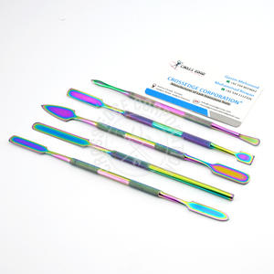 เครื่องมือแกะสลักแวกซ์5ชิ้น/เซ็ตสเตนเลสสีรุ้งแกะสลักสองชั้นสำหรับแต่งหน้าผสมสแตนเลส - Product Image 3