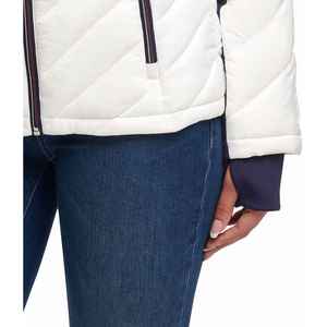 UNIQUE GYM WEAR OEM Chaqueta de invierno para mujer, tipo blazer, con cuello alto, cuello/gorro desmontable, impermeable, cortavientos, relleno de poliéster - Product Image 5