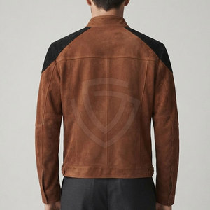 Contemporary <b>Suede</b> <b>Leather</b> <b>Jacket</b> For Men Crafted From Premium Genuine <b>Suede</b> With Comfortable Fit And Elegant Everyday Design - Product Image 4