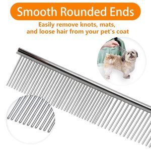 Herramientas de aseo para mascotas de acero inoxidable de lujo, peines para perros de varios colores para aplicación de gatos - Product Image 3