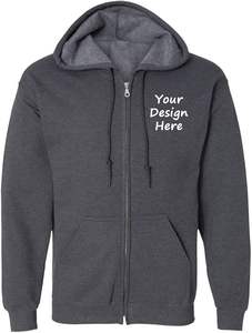 Sudadera con capucha verde de nuevo estilo con logotipo personalizado y diseño de bolsillo de canguro, sudaderas con capucha y cremallera completa para hombre - Product Image 6